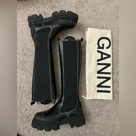 Ganni Shoes Ganni Black Chunky Platform Winter Boots Poshmark